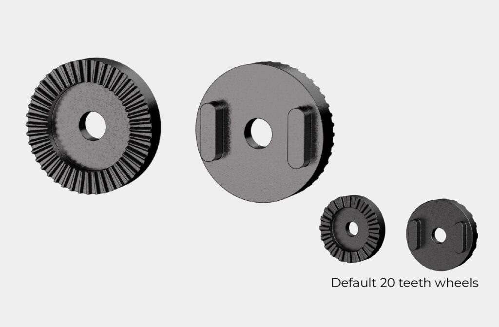40 steps toothed wheels